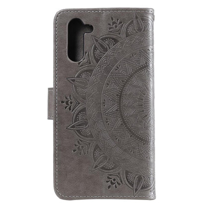 Hülle für Samsung Galaxy Note10 Handyhülle Schutz Tasche Flip Case Cover Mandala Grau