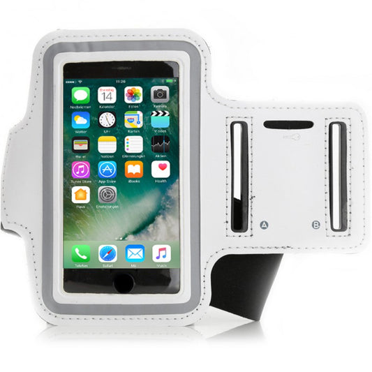 Armband für Apple iPhone 7/8 Sportarmband Fitness Hülle Jogging Arm Tasche Laufhülle Weiß
