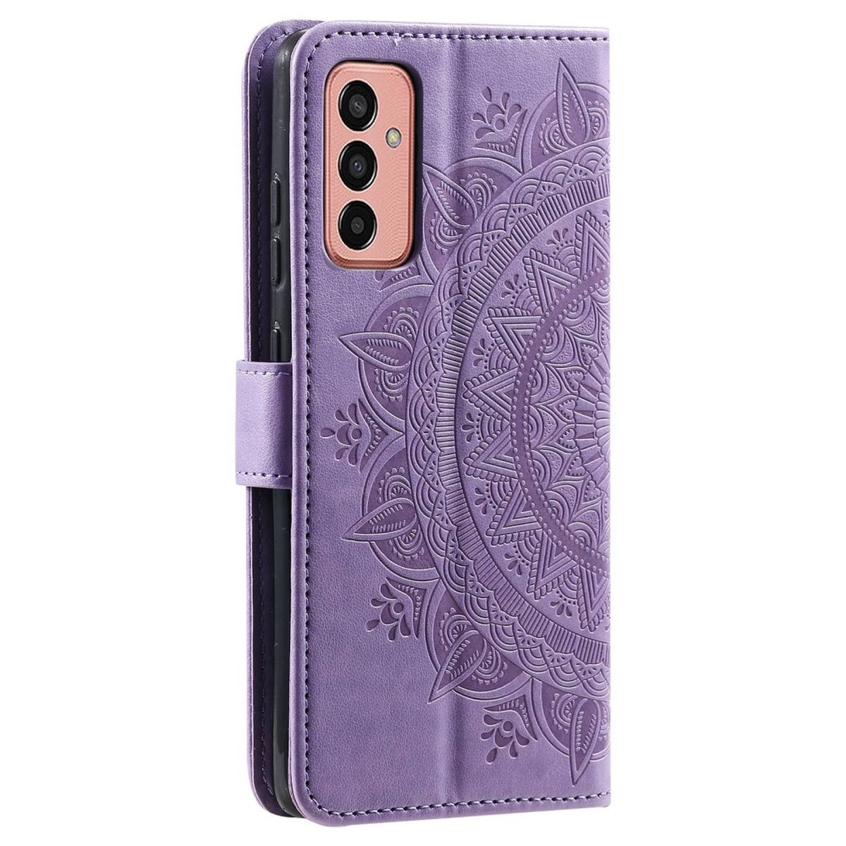 Hülle für Samsung Galaxy A14 4G/5G Handyhülle Flip Case Cover Etui Mandala Lila