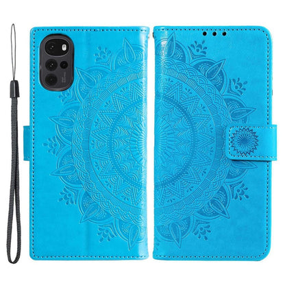 Hülle für Samsung Galaxy M53 5G Handyhülle Flip Case Cover Etui Mandala Blau