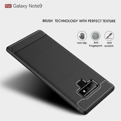 Hülle für Samsung Galaxy Note 9 Handyhülle Case Cover Silikonhülle Carbonfarben