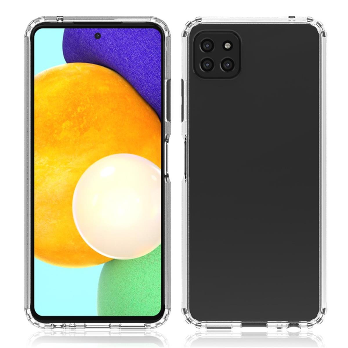 Hülle für Samsung Galaxy A22 5G Handyhülle Hybrid Silikon Case Bumper Cover Klar