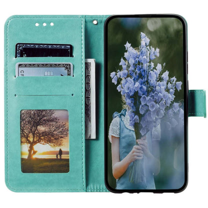Hülle für Samsung Galaxy S23+ Handyhülle Flip Case Cover Etui Mandala Grün