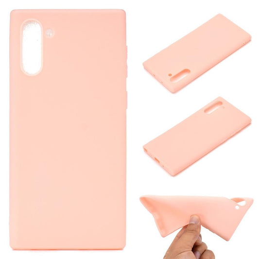 Hülle für Samsung Galaxy Note10 Handyhülle Silikon Cover Schutzhülle Bumper matt Rosa