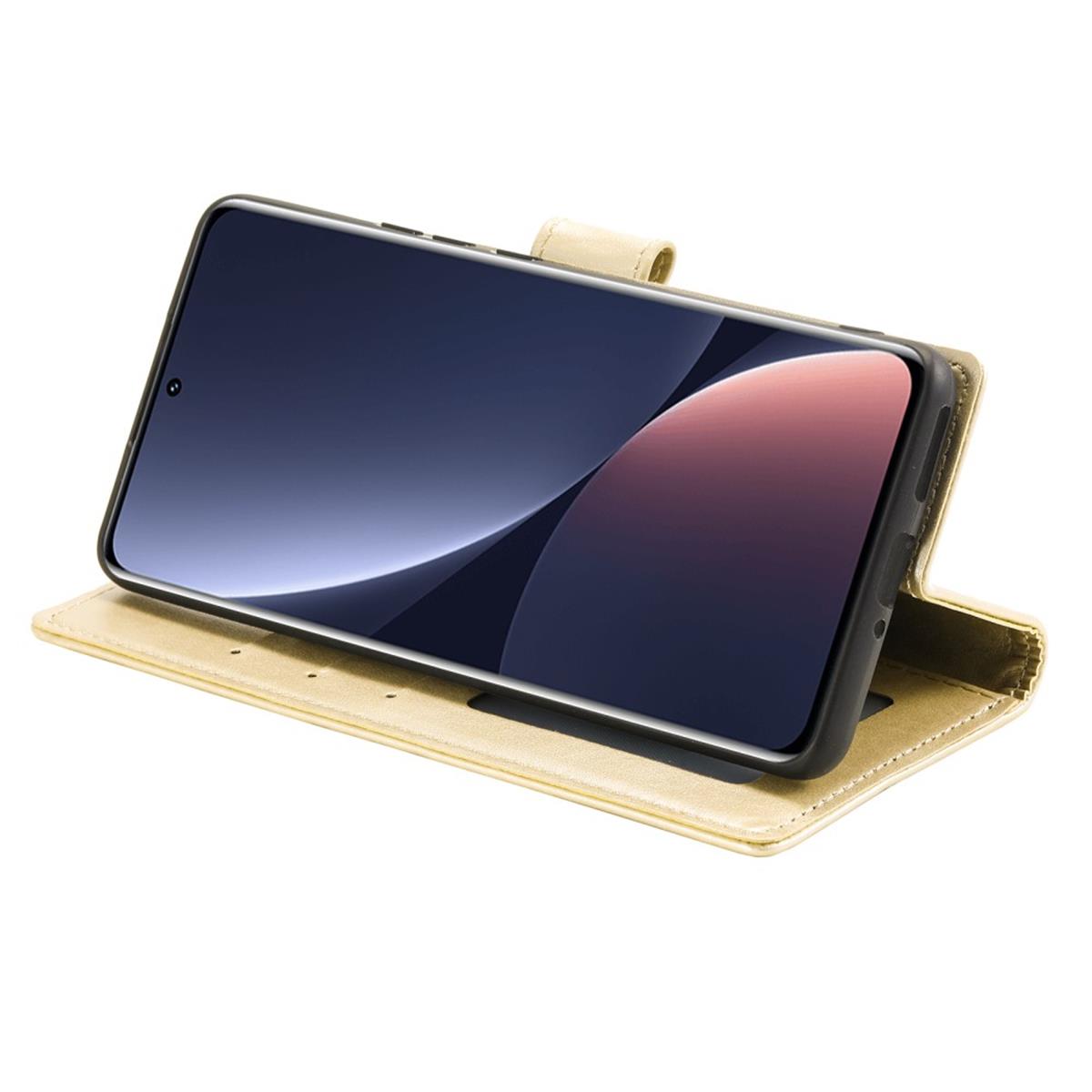 Hülle für Xiaomi 12 Pro Handyhülle Flip Case Cover Tasche Etui Mandala Gold