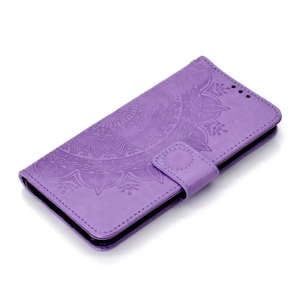 Hülle für Samsung Galaxy A10 Handyhülle Schutz Tasche Flip Case Etui Cover Mandala Lila