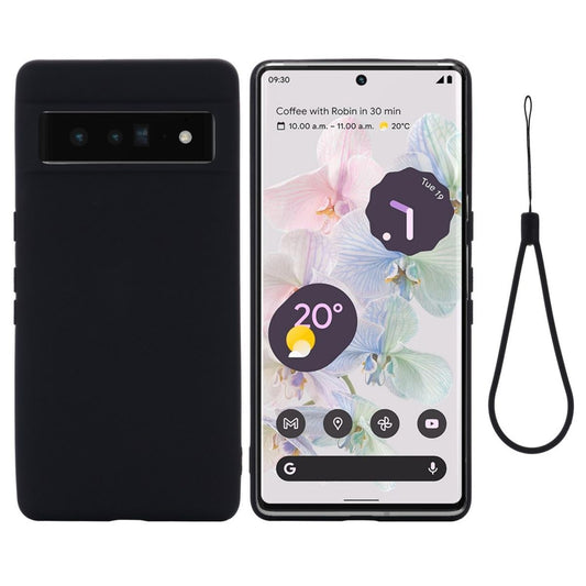 Hülle für Google Pixel 7 Handyhülle Silikon Case Cover Bumper Matt Schwarz