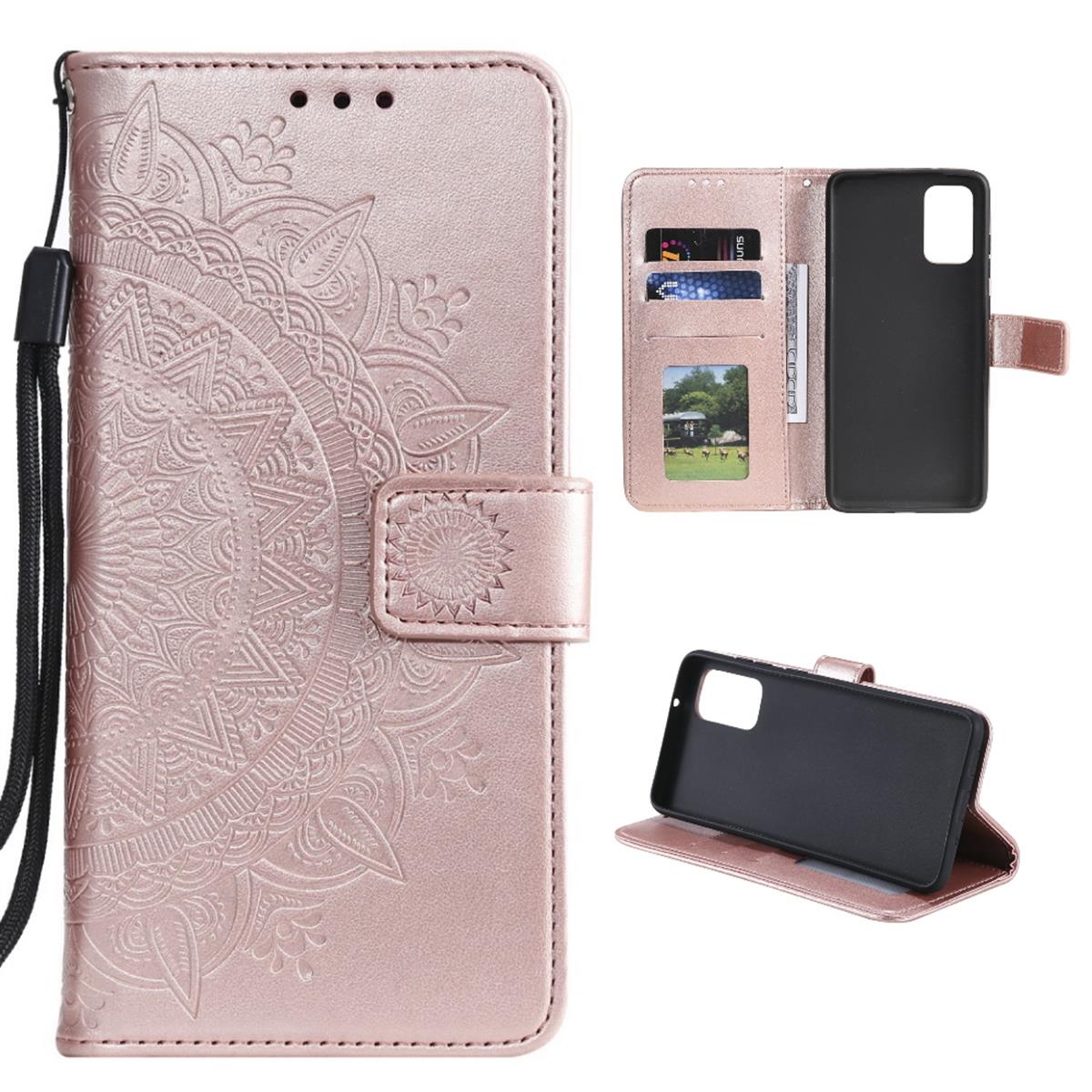 Hülle für Samsung Galaxy A72 Handyhülle Flip Case Cover Etui Mandala Rosegold