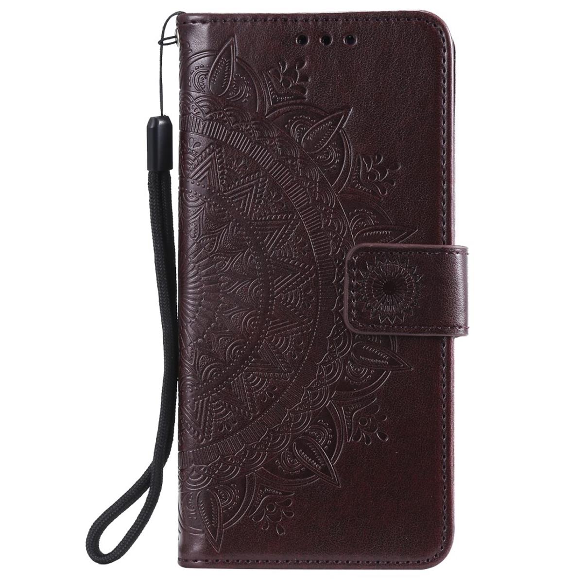 Hülle für Samsung Galaxy M31 Handyhülle Flip Case Cover Etui Mandala Braun