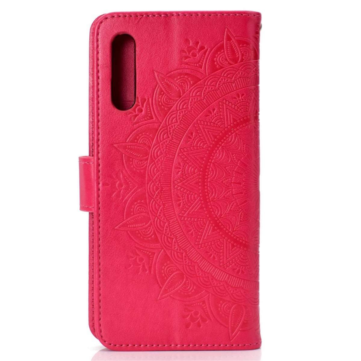 Hülle für Samsung Galaxy A50/A30s Handyhülle Flip Case Schutzhülle Cover Etui Mandala Pink