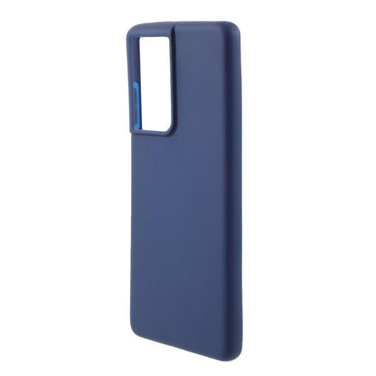 Hülle für Samsung Galaxy S21 Ultra 5G Handyhülle Silikon Case Cover Schutzhülle Matt Blau