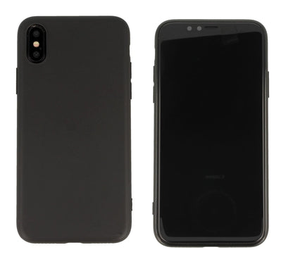 Hülle für Apple iPhone X/Xs Handyhülle Silikon Tasche Case Cover Schwarz