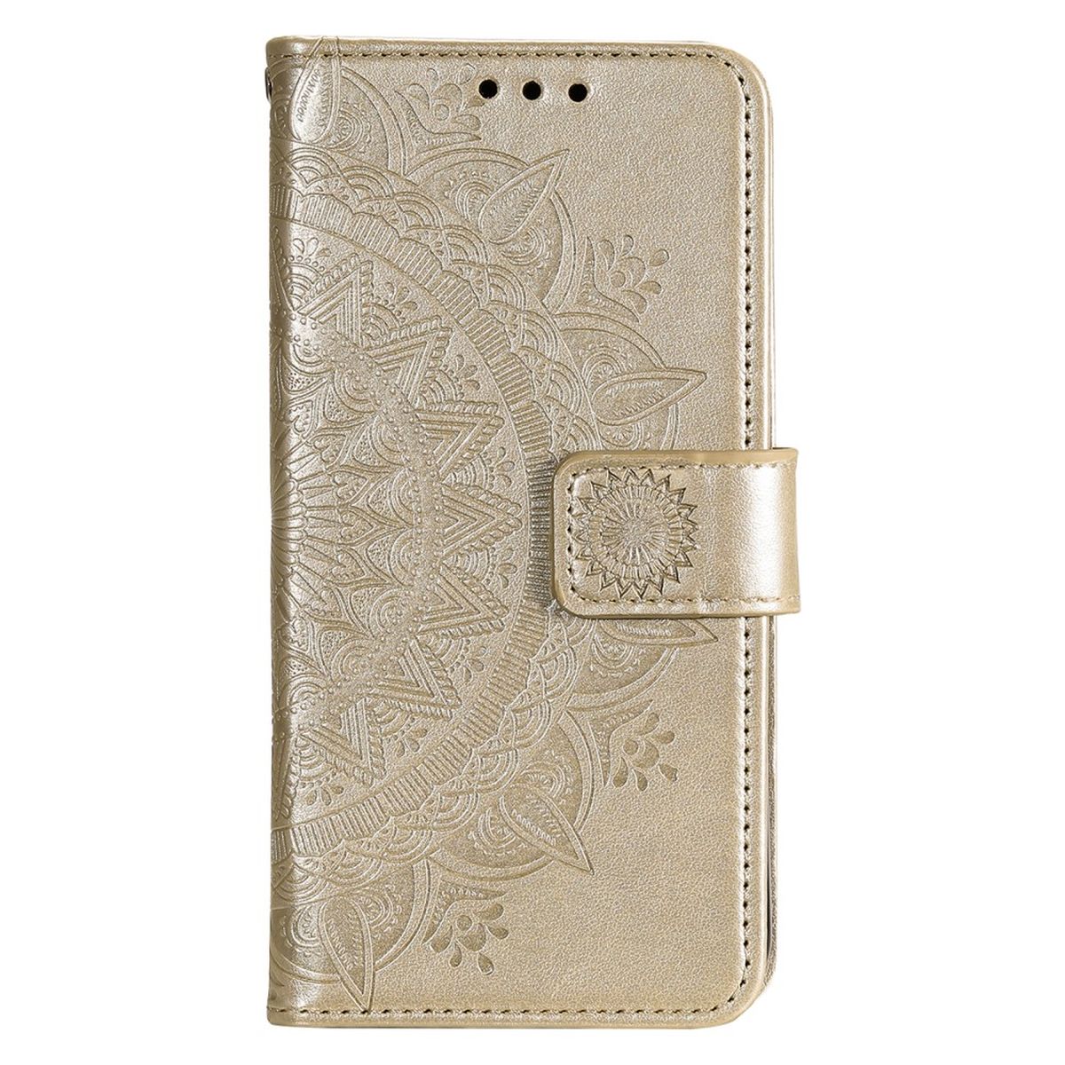 Hülle für Samsung Galaxy S22 5G Handyhülle Flip Case Cover Tasche Mandala Gold