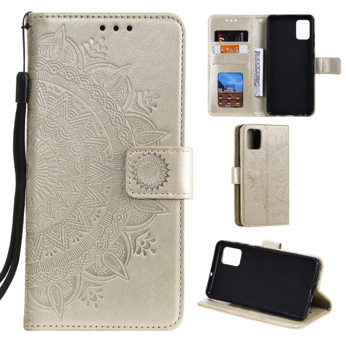 Hülle für Samsung Galaxy A31 Handyhülle Flip Case Cover Tasche Mandala Gold