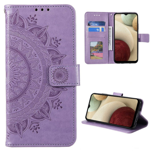 Hülle für Samsung Galaxy M33 5G Handyhülle Flip Case Cover Etui Mandala Lila