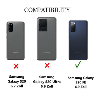 Hülle für Samsung Galaxy S20 FE Handyhülle Silikon Case Cover Schutzhülle Carbonfarben