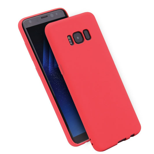 Hülle für Samsung Galaxy S8 Handy Case Silikon Cover Schutzhülle Etui Matt Rot