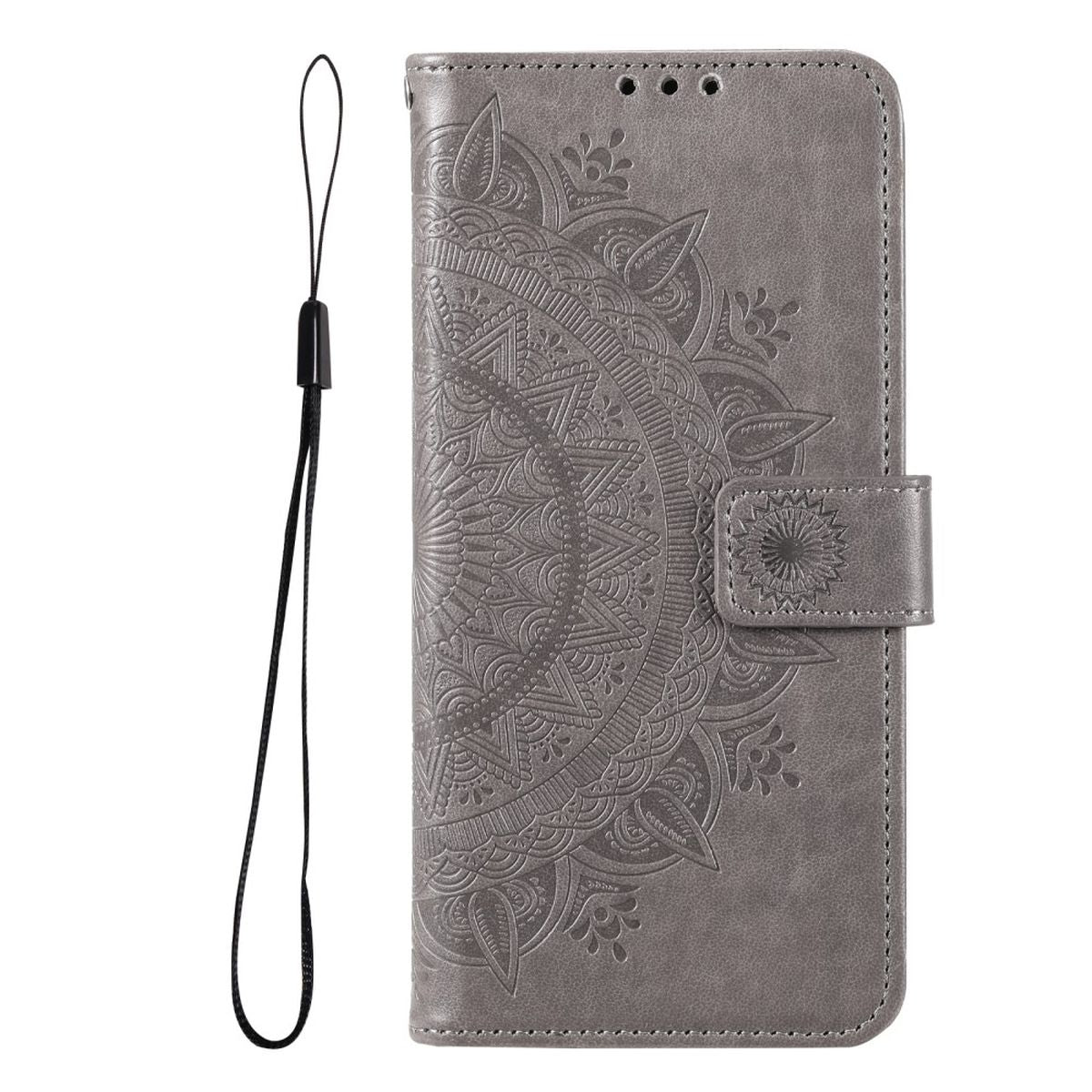 Hülle für Samsung Galaxy A53 5G Handyhülle Flip Case Cover Tasche Mandala Grau