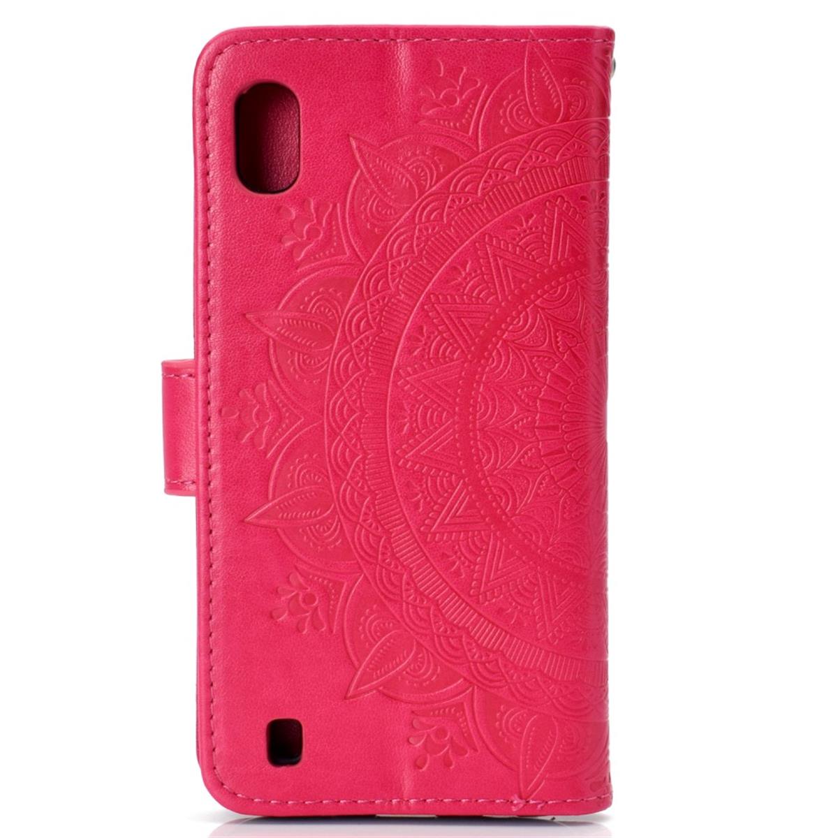 Hülle für Samsung Galaxy A10 Handyhülle Schutz Tasche Flip Case Etui Cover Mandala Pink