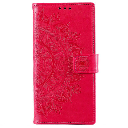 Hülle für Samsung Galaxy S22+ (Plus) Handyhülle Flip Case Cover Mandala Pink