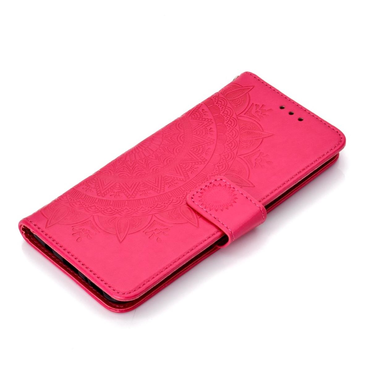 Hülle für Samsung Galaxy A50/A30s Handyhülle Flip Case Schutzhülle Cover Etui Mandala Pink