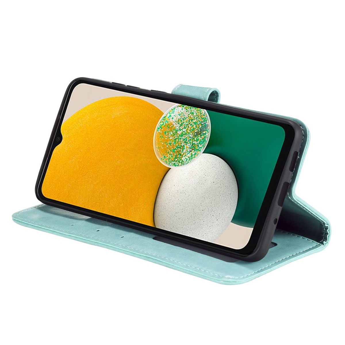 Hülle für Samsung Galaxy A13 4G Handyhülle Flip Case Cover Tasche Mandala Grün