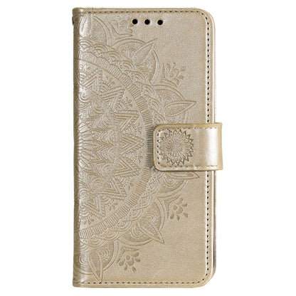 Hülle für Samsung Galaxy S22+ (Plus) Handyhülle Flip Case Cover Mandala Gold