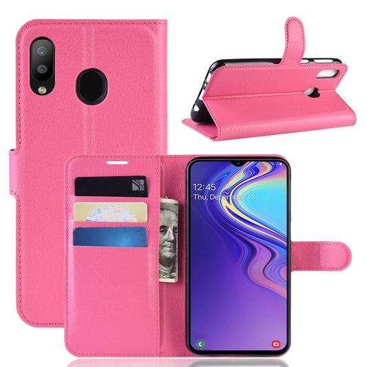 Hülle für Samsung Galaxy M20 Handyhülle Flip Case Schutzhülle Cover Tasche Rosa