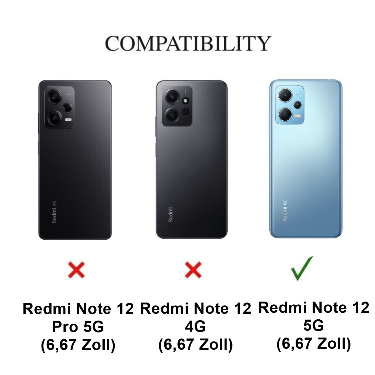 Hülle für Xiaomi Redmi Note 12 5G Handyhülle Silikon Cover Case Schutzhülle Klar
