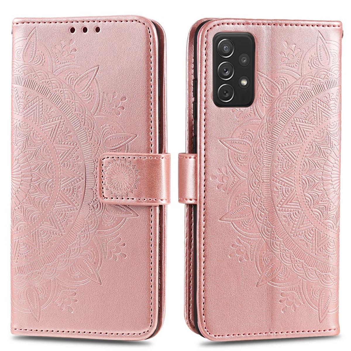 Hülle für Samsung Galaxy A52/A52 5G/A52s 5G Handy Flip Case Cover Mandala Rose