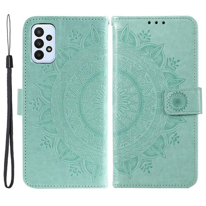 Hülle für Samsung Galaxy A23 Handyhülle Flip Case Cover Schutzhülle Mandala Grün