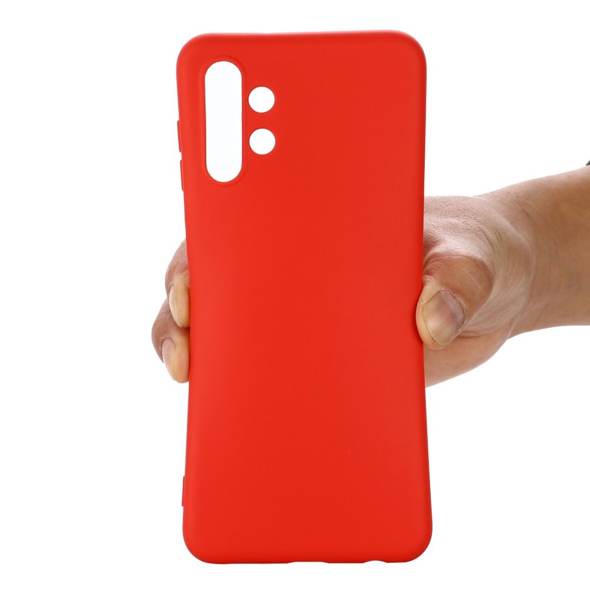 Hülle für Samsung Galaxy A13 4G Handyhülle Silikon Case Cover Bumper Matt Rot