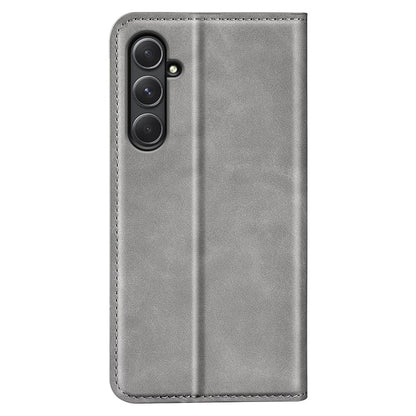 Hülle für Samsung Galaxy A55 5G Handyhülle Flip Case Cover Tasche Etui Grau
