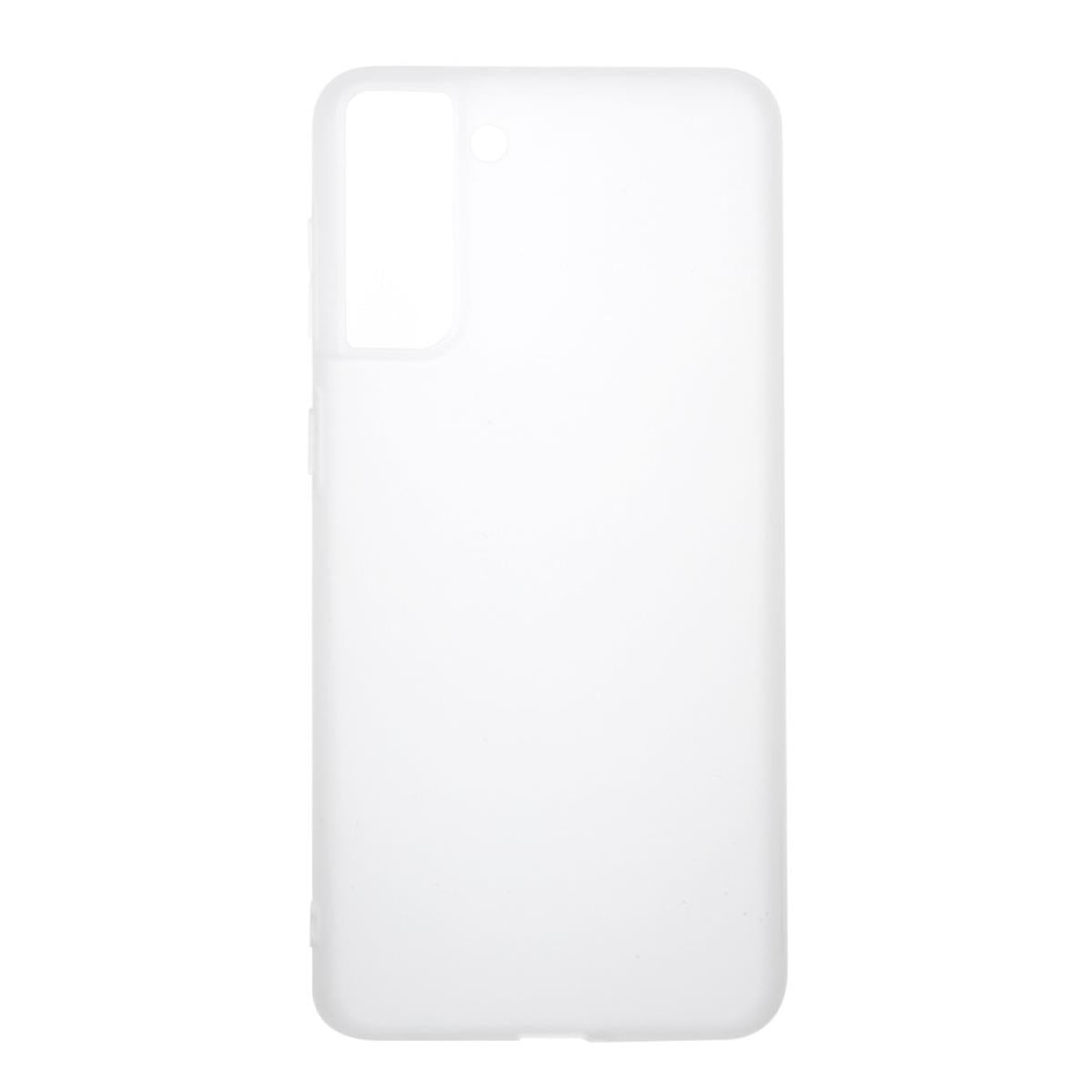 Hülle für Samsung Galaxy S21 FE Handyhülle Silikon Case Cover Bumper Matt Weiß