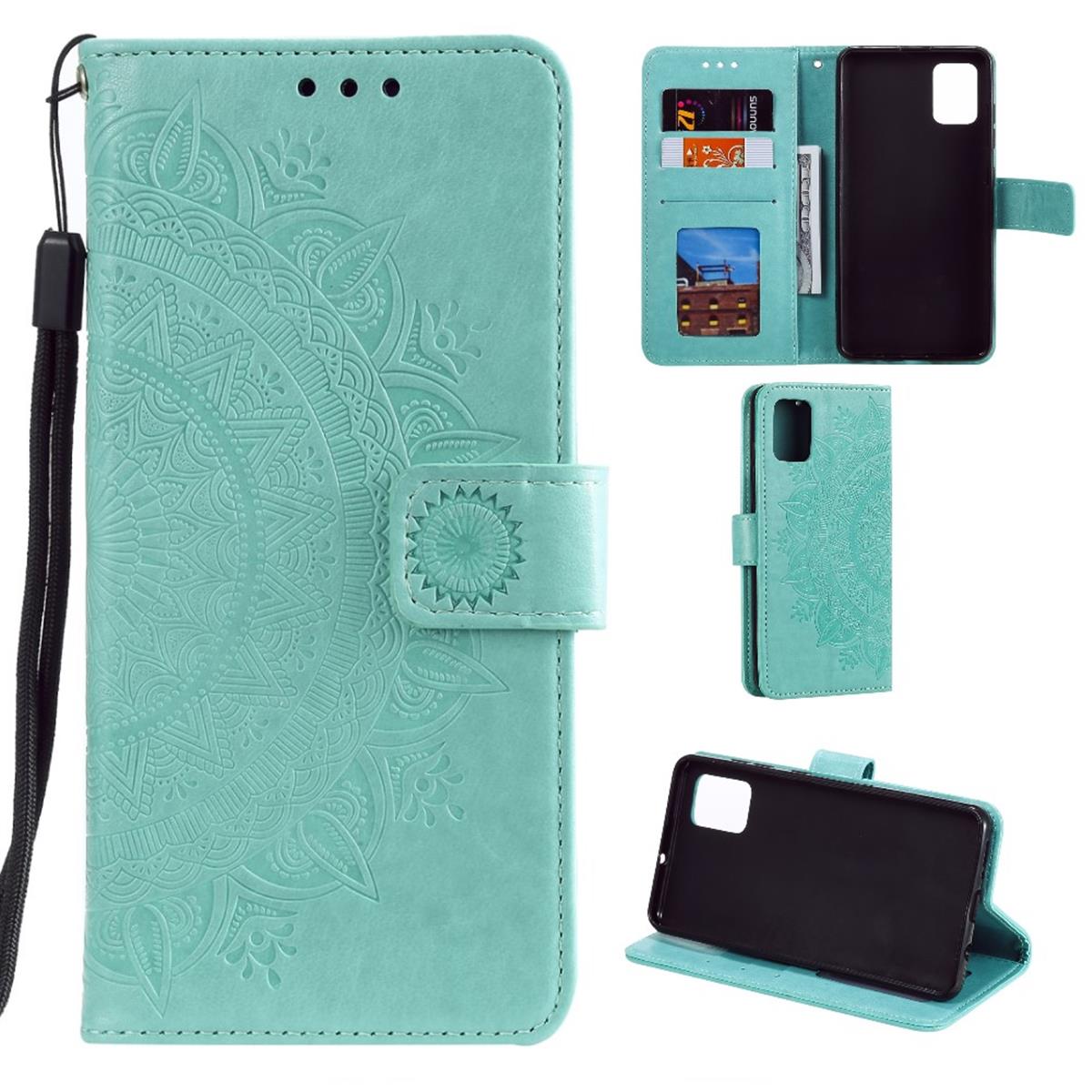 Hülle für Samsung Galaxy A31 Handyhülle Flip Case Cover Tasche Mandala Grün