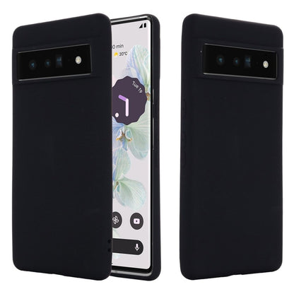 Hülle für Google Pixel 7 Handyhülle Silikon Case Cover Bumper Matt Schwarz