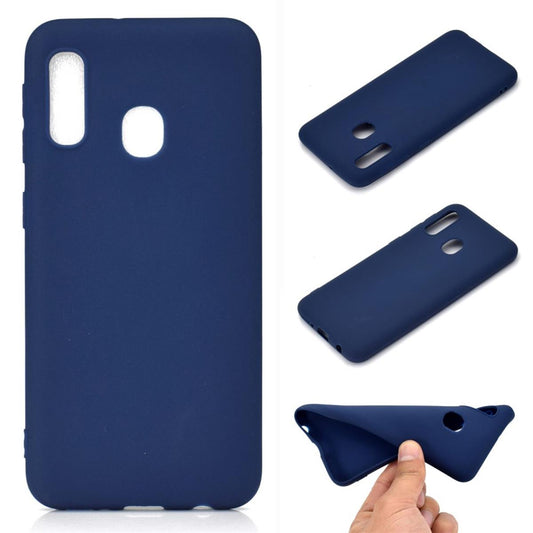 Hülle für Samsung Galaxy A20e Handyhülle Silikon Cover Schutzhülle Soft Case matt Blau