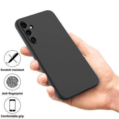 Hülle für Samsung Galaxy A55 5G Handyhülle Silikon Case Cover Matt Schwarz