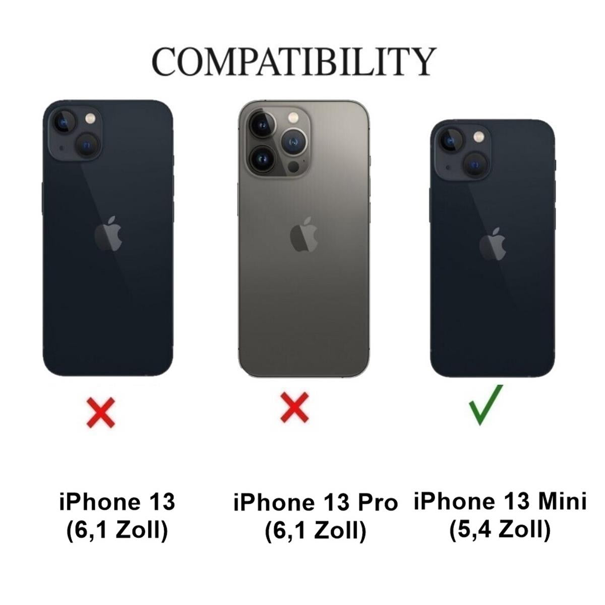 Hülle für Apple iPhone 13 Mini [5,4 Zoll] Handy Silikon Case Cover Matt Grün