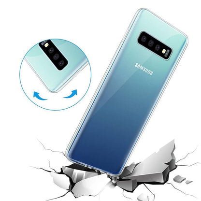 Hülle für Samsung Galaxy S10+ (Plus) Handyhülle Silikon Handy Case Transparent
