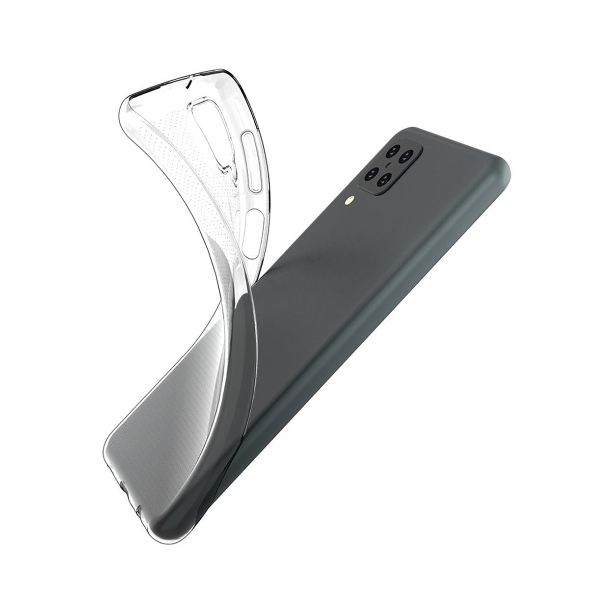 Hülle für Samsung Galaxy A22 4G Handyhülle Silikon Cover Case Bumper Etui klar
