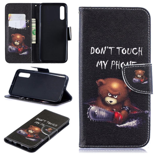 Hülle für Samsung Galaxy A50/A30s Case Schutzhülle Motiv Handyhülle Don´t touch Bär