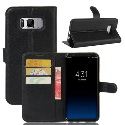 Hülle für Samsung Galaxy S8 Plus Flip Case Handyhülle Schutz Tasche Schwarz