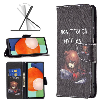 Hülle für Samsung Galaxy A13 4G Handyhülle Flip Case Cover Schutzhülle Motiv Bär