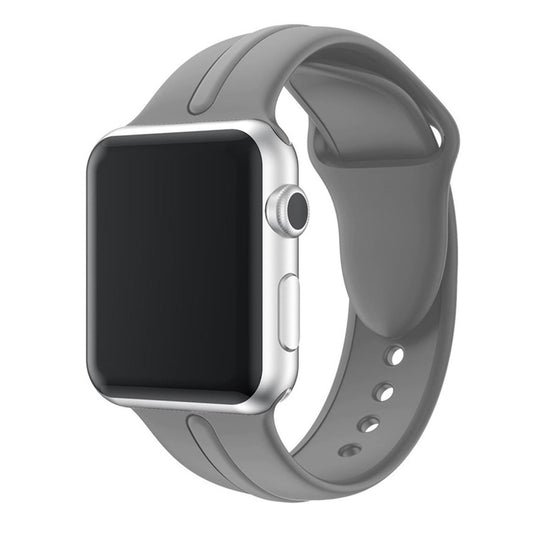 Sportarmband für Apple Watch 49/45/44/42mm Silikon Series Ultra/8/7/6/SE/5 Grau