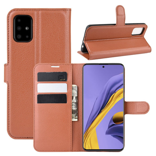 Hülle für Samsung Galaxy A51 Handyhülle Schutz Tasche Flip Case Schutzhülle Cover Braun