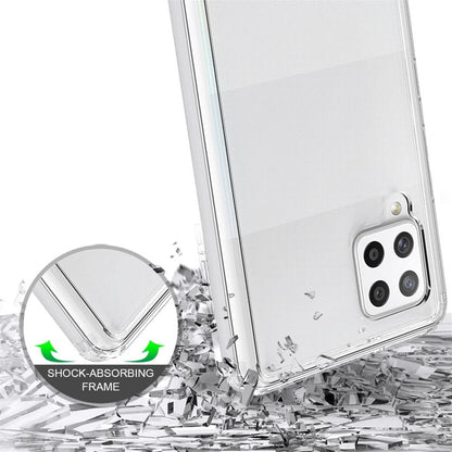 Hülle für Samsung Galaxy A42 5G Handyhülle Hybrid Silikon Case Bumper Cover Klar