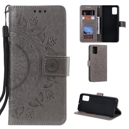 Hülle für Samsung Galaxy Note10 Lite Handyhülle Flip Case Schutzhülle Cover Mandala Grau