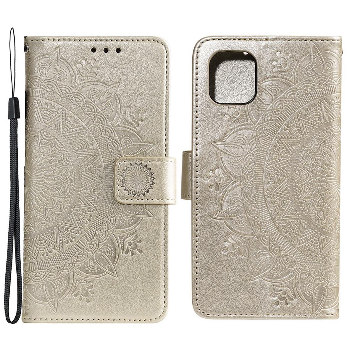 Hülle für Apple iPhone 13 Pro Max Handyhülle Flip Case Cover Tasche Mandala Gold