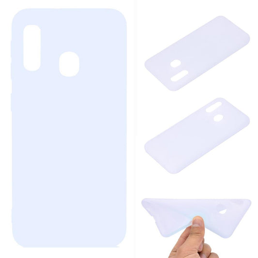 Hülle für Samsung Galaxy A20e Handyhülle Silikon Cover Schutzhülle Soft Case matt Weiß